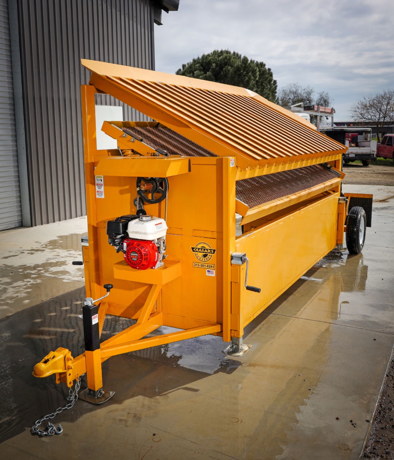 The Ceasars 10S double-deck vibrating screener, fully assembled